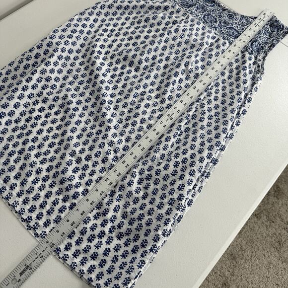 House of Pom Womens Dress XS White 100% Cotton Printed Beachy Cover Up Resort - Picture 6 of 11